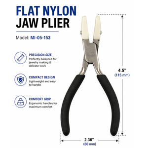 Flat Nylon Jaw Plier Jewelry Making Tool Non Scratch <b>Wire</b> Wrapping Pliers <b>Soft</b> Jaw Jewelry Safe Craft Tool - Product Image 4