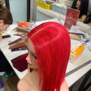 Paquets super doublement étirés Perruques rouges Bob Extensions de cheveux complets Paquets super doublement étirés Cheveux humains vierges super non traités - Product Image 3