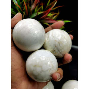 Amazing natural Scolecite stone <b>sphere</b>/ball - Energy/Reiki/<b>Crystal</b> Healing - 2 inches (5 cms) diameter and 150 gms (0.33 lb) - Product Image 2