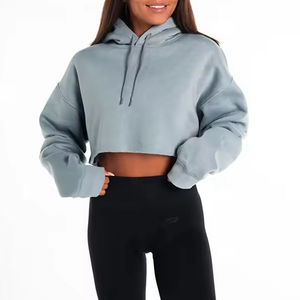 STITCHMODE Fabricant de gros Sweat à capuche en coton blanc pour femme Gym à manches longues Tops à capuche pour femme Entretien OEM - Product Image 4