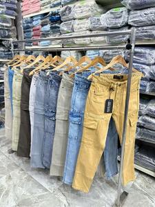 กางเกงคาร์โก้ผ้าฝ้ายน้ำหนักเบาสำหรับผู้ชาย, เสื้อผ้าวิ่งออกกำลังกายผ้าแคนวาสไซส์ใหญ่พิเศษเป็นมิตรต่อสิ่งแวดล้อม - Product Image 3