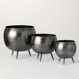 Ensemble de pots de fleurs modernes en métal pour jardin, pots décoratifs colorés pour l'intérieur et l'extérieur, conteneurs à plantes en fer avec poignée pour la maison - Product Image 6