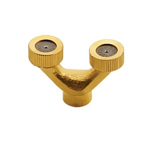 หัวฉีดทองเหลืองแบบแมนนวล2หัวฉีดสีทอง1/4นิ้วสำหรับหัวฉีดสเปรย์ทางการเกษตรทนทาน PMT PN 2 - Product Image 5