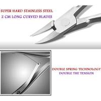 Coupe-ongles professionnel en acier inoxydable robuste, coupe-ongles pour les orteils, lame incurvée pour une coupe précise des ongles épais, utilisation pour les doigts et les orteils