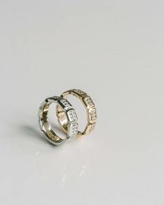 Anillo de Eternidad con Diamantes Cultivados en Laboratorio, Anillo de Boda con Diamantes Engastados en Bisel, Anillo de Compromiso Apilable, Anillo de Joyería Chapado en Oro para Mujer - Product Image 3