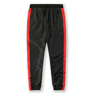 บริการ OEM กางเกงซ้อนกันเอวสูงของผู้ชายกางเกงผ้าแคนวาสแบบพรีเมี่ยมทรงตรงลายทางทรงตรง - Product Image 4