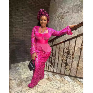 Ropa Étnica Africana para Mujer de Talla Grande Royal George Premium, Corte Entallado, Ecológica, Transpirable, de Algodón y Poliéster con Bordado de Seda - Product Image 3