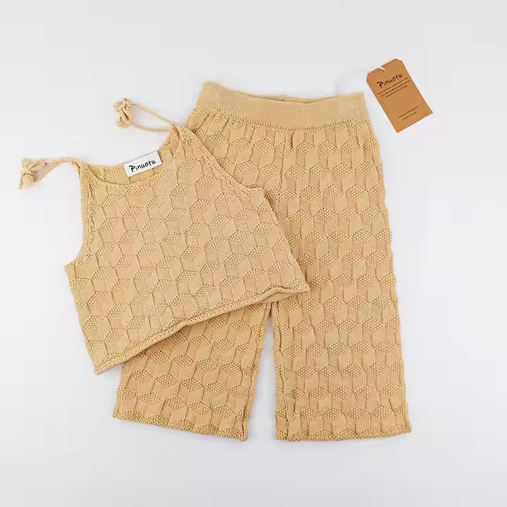 2025 Baby Knitted Set Summer Adjustable