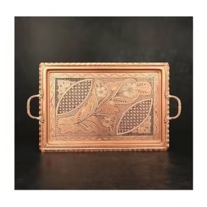 New Arrival Fancy <b>Table</b> Decoration Tray Metal <b>Copper</b> Tray Tea and Coffee Serving Tray for <b>Table</b> Organization Hot Arrival - Product Image 5