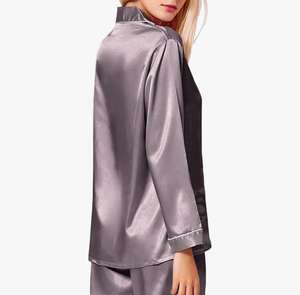 Conjunto de Pijama de Seda 100% Transpirable y Térmico para Mujer, Camiseta de Manga Larga y Pantalones Largos, Ropa de Dormir 2026 - Product Image 6