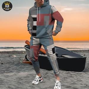 Premium Gym 100% algodón hombres Jogging Suit 2 piezas alta calidad a granel Jogger hombres chándal conjuntos - Product Image 4