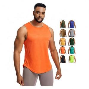 Débardeurs d'entraînement d'été pour hommes 100% coton Muscle Fit chemises de musculation respirant tricoté à capuche Style décontracté conception bouffante - Product Image 3