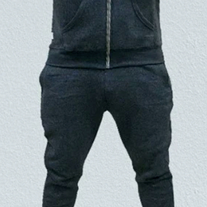 Survêtement décontracté 2 pièces avec fermeture éclair complète Jogging Sweat-shirt Workout Sports Set Sportswear Sweatsuits pour hommes - Product Image 2