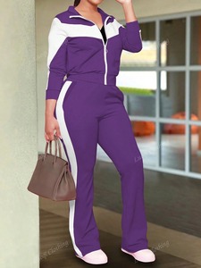 Conjunto de chándal Atlético unisex Chaqueta con cremallera y pantalones de correr Ropa deportiva Traje con logotipo personalizado Fábrica OEM al por mayor - Product Image 4