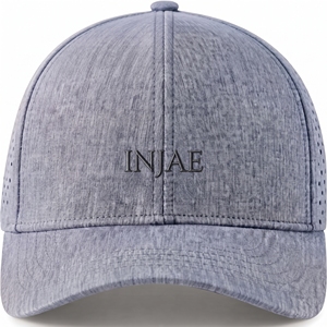 Casquette de baseball unisexe réglable à 6 panneaux, gris uni, maille respirante perforée découpée au laser, chapeau décontracté d'extérieur, vente en gros, logo personnalisé - Product Image 1