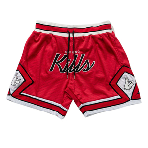 กางเกงขาสั้นบาสเก็ตบอลแบบปักโลโก้ได้ตามต้องการพร้อมตาข่ายแบบแห้งเร็วสไตล์วินเทจ - Product Image 1