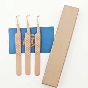 Pinzas para Pestañas de Volumen Mega Volumen, Color Personalizado 0.07, Fabricación de Pestañas, Acero Inoxidable Antiestático, Venta al por Mayor - Product Image 4