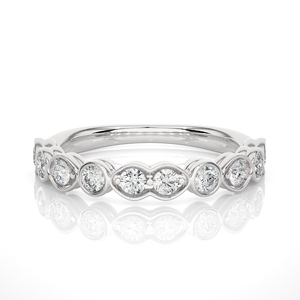 Anillo de Compromiso Elegante con Diamante Cultivado en Laboratorio con Claridad VVS, Oro Real de 14K, Anillo de Eternidad para Mujer para Aniversario de Bodas, Venta al por Mayor - Product Image 6