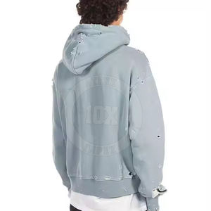 Top Qualité Produit En Ligne Nouvel Article Hommes Coton Mélangé À Capuche Classique Mode Porter Confortable Porter En Détresse Hoodies - Product Image 3