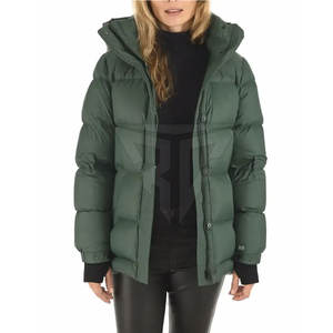 Veste d'hiver matelassée pour femme en nylon/polyester tricoté solide de haute qualité, imperméable, respirante, à capuche, couleurs personnalisées, dernières tendances - Product Image 3