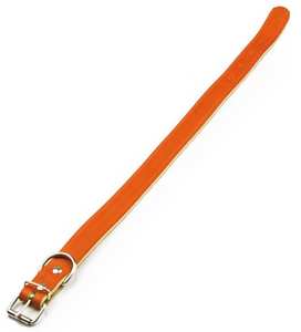 Collar de Cuero de Búfalo Cm. 33x1.2 Piezas Naranja - Product Image 1