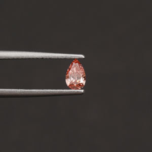 2.00 CT poire coupe lâche laboratoire cultivé CVD diamant bijoux exquis en couleur rose fantaisie avec diamant certifié - Product Image 6