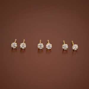 92.5 <b>Silver</b> <b>Stud</b> <b>Earrings</b> Diamond Zircon Pearl Rose Gold Bezel Setting Trendy for Engagement Wedding Party Gift Model 164502 - Product Image 3