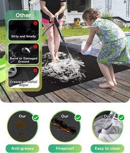 แผ่นรองใต้เตาปิ้งย่างสำหรับเตาปิ้งย่างกลางแจ้ง |   แผ่นรองกันไฟสองด้าน คุณภาพสูง สำหรับเตาไฟ บาร์บีคิว ระเบียง สนามหญ้า - Product Image 5