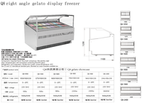 Vitrine Réfrigérée Automatique CE 304SS à Refroidissement par Air pour Glaces et Gelatos, avec Porte Frontale et Fonction Anti-Buée