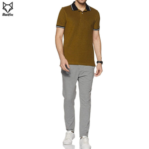 เสื้อโปโลผู้ชายผ้าคอตตอนปิเก้ แขนสั้น สีพื้น ระบายอากาศดี ดีไซน์ถักแบบลำลอง ติดกระดุมด้านหน้า ทรงปกติ - Product Image 5
