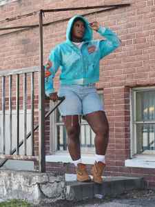 Vente en gros de haute qualité 465 GSM Sweats à capuche surdimensionnés délavés Sweat à capuche personnalisé pour hommes Vintage Acid Wash Zipper Hoodie - Product Image 4