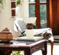 Brûleur d'encens artisanal en bois d'acacia et métal, écologique et durable, couleur et taille personnalisables - Cadeau religieux arabe pour le Ramadan, décoration islamique pour la maison