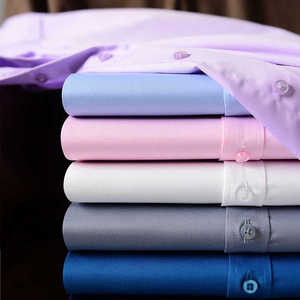 Chemises à manches longues sur mesure Style décontracté robes chemises haute qualité hommes à manches longues pour homme flanelle grande taille été solide - Product Image 2