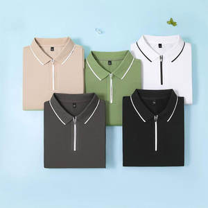 Polo à fermeture éclair tendance pour homme avec tissu confortable et look élégant Polo à fermeture éclair pour homme - Product Image 3