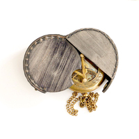 Boussole solaire en laiton antique personnalisée, moderne et élégante, gravée sur mesure, modèle 3, artisanat nautique en métal poli