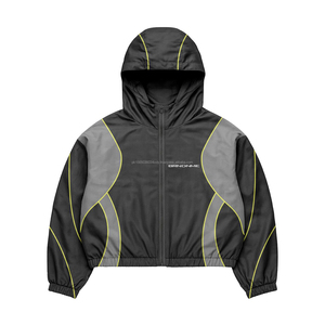 Conjunto Deportivo Personalizado de Chaqueta y Pantalones Cortavientos de Nailon con Cierre para Hombre, Resistente al Viento, para Entrenamiento - Product Image 2