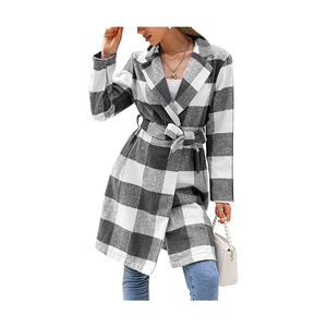 Abrigo de cuero personalizado para mujer, nuevo producto, abrigo largo de cuero a la moda, de alta calidad, venta al por mayor - Product Image 1