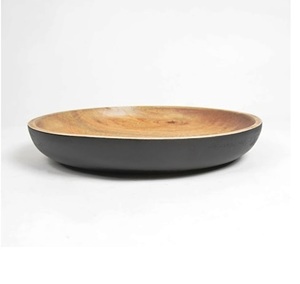 Bol de service en bois floral avec DESIGN PAPILLON Plateau de saladier le plus vendu Taille personnalisée Fabriqué en Inde - Product Image 5