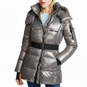 Chaqueta de Invierno de Primera Calidad, Chaqueta Acolchada de Poliéster y Algodón Brillante, Cintura Ajustable, Chaqueta Inflable Moderna - Product Image 4