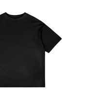 Kaos Unisex Boxy Solid 240gsm Rajutan 100% Katun Cetak Kustom Super Lembut Oversize Minimalis Anti-Kerut O-Neck Pendek