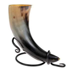 Handmade Natural Viking Medieval Drinking Horn With <b>Stand</b> Available at Bulk Selling Price From India Agate for Christmas Party - Product Image 5