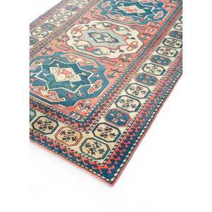 Alfombras Geométricas de Lana Nuray Anudadas a Mano en Rojo y Naranja para Decoración de Sala de Estar Juvenil o Pasillo, Tamaño 9x12 - Product Image 2