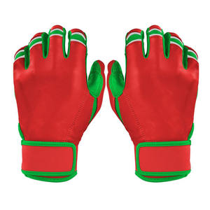 Guantes de Bateo de Béisbol de Cuero con Puño Corto para Hombre, Materiales Transpirables de Alta Calidad, Personalizados OEM para la Posición de Receptor - Product Image 1