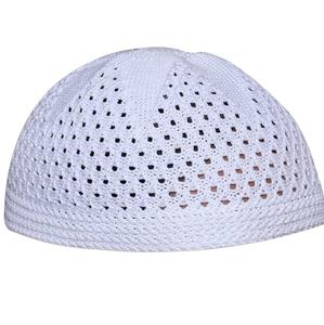 Casquettes élastiques musulmanes blanches personnalisées de haute qualité pour hommes, chapeaux vente en gros avec logo personnalisé blanc pour hommes, 2024 - Product Image 4