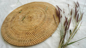 Round Natural Rattan Placemats Rattan Wicker Placemats Wicker Dinner Ware Handmade From Vietnam - Product Image 5