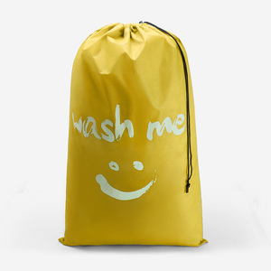 Bolsa de Lavandería Amarilla con Estampado de Cara Sonriente, Bolsa de Almacenamiento de Poliéster Resistente <span class=keywords><strong>para</strong></span> <span class=keywords><strong>Ropa</strong></span> <span class=keywords><strong>Sucia</strong></span>, Organización del Hogar, Venta al Por Mayor - Product Image 1