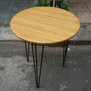 SFBCF002-Durable 60cm Round Wood TRE P Coffee <b>Table</b> with Hairpin Legs Minimalist Convertible Set for Living Room or Dining Use - Product Image 2