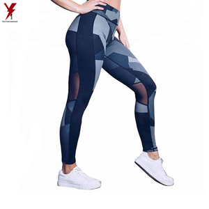 Ropa deportiva personalizada de cintura alta para mujer, conjunto de yoga sin costuras para gimnasio, mallas sublimadas con logotipo a precio barato - Product Image 3