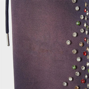 Vente en gros OEM Pantalon de survêtement évasé en coton épais pour hommes, style streetwear, avec broderie délavée au soleil, écusson de logo personnalisable - Product Image 6