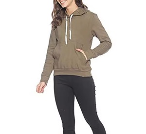 Femmes Manches Longues Épaule Drop 100% Coton Polaire Non Capuche Oversized Crop Crewneck Sweatshirt - Product Image 3